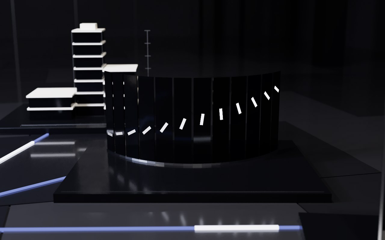 Twelve consecutive frames of one move, standing in an arc.