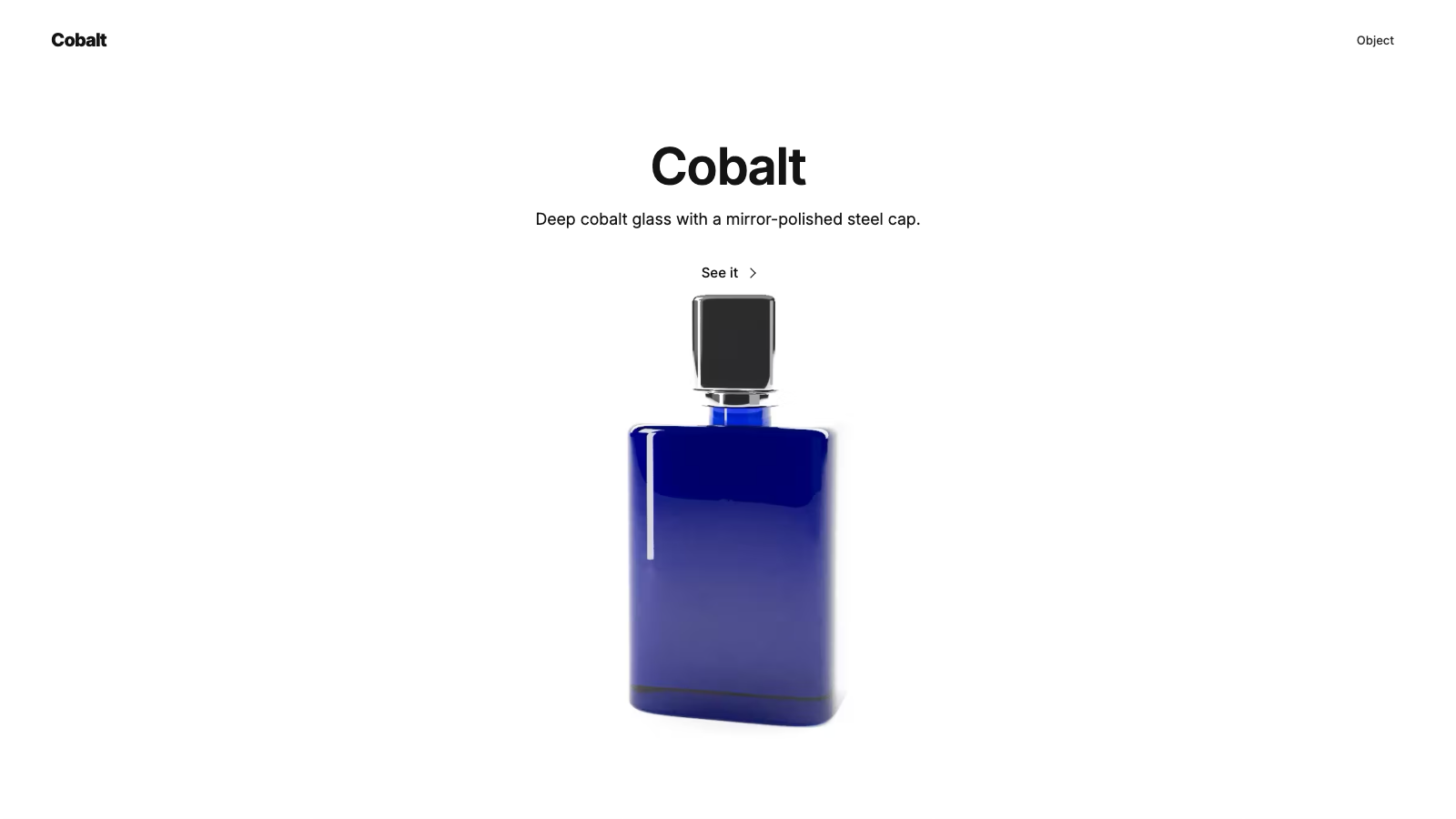 The Cobalt web page on a desktop screen.