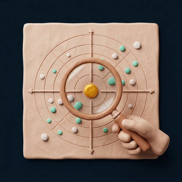 Strategy & Positioning — Market Analysis 3D Illustration